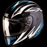 Buy FLIP UP FULL FACE HELMET NINJA 3G D3 DECOR  BLACK N1 (580MM) STUDDS on 0 % discount