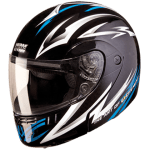 Buy FLIP UP FULL FACE HELMET NINJA 3G D3 DECOR  BLACK N1 STUDDS on 0 % discount