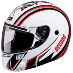 Buy FLIP UP FULL FACE HELMET NINJA 3G D4 DECOR WHITE N2 STUDDS on 0 % discount