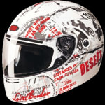 Buy FLIP UP FULL FACE HELMET NINJA 3G D5 DECOR  MATT WHITE N2 (580MM) STUDDS on 0 % discount
