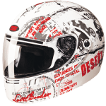 Buy FLIP UP FULL FACE HELMET NINJA 3G D5 DECOR  MATT WHITE N2 STUDDS on 0 % discount