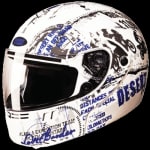 Buy FLIP UP FULL FACE HELMET NINJA 3G D5 DECOR  MATT WHITE N1 (570MM) STUDDS on 0 % discount