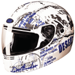 Buy FLIP UP FULL FACE HELMET NINJA 3G D5 DECOR  MATT WHITE N1 STUDDS on 0 % discount