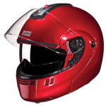 Buy FLIP UP FULL FACE HELMET NINJA 3G DOUBLE VISOR CHERRY RED STUDDS on 0 % discount