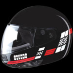 Buy FLIP UP FULL FACE HELMET NINJA D1 DECOR REFLECTIVE DECOR STUDDS on 0 % discount