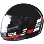 Buy FLIP UP FULL FACE HELMET NINJA D1 DECOR REFLECTIVE DECOR STUDDS on 25.00 % discount