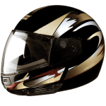 Buy FLIP UP FULL FACE HELMET NINJA D2 DECOR BLACK N2 STUDDS on 0 % discount