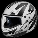 Buy FLIP UP FULL FACE HELMET NINJA D4 DECOR WHITE N4 (570MM) STUDDS on 25.00 % discount