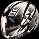 Buy FLIP UP FULL FACE HELMET NINJA D4 DECOR BLACK N4 (580MM) STUDDS on 0 % discount