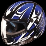 Buy FLIP UP FULL FACE HELMET NINJA D4 DECOR BLACK N1 (570MM) STUDDS on 0 % discount