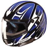 Buy FLIP UP FULL FACE HELMET NINJA D4 DECOR BLACK N1 STUDDS on 0 % discount