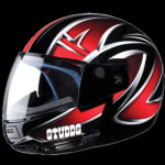 Buy FLIP UP FULL FACE HELMET NINJA D5 DECOR BLACK N2 (580MM) STUDDS on 0 % discount