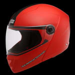 Buy FLIP UP FULL FACE HELMET NINJA ELITE RED WITH PLAIN CENTER STRIP (570MM) STUDDS on 0 % discount