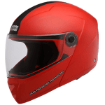 Buy FLIP UP FULL FACE HELMET NINJA ELITE RED WITH CARBON CENTER STRIP STUDDS on 0 % discount