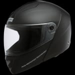Buy FLIP UP FULL FACE HELMET NINJA ELITE MATT BLACK WITH PLAIN CENTER STRIP (570MM) STUDDS on 0 % discount
