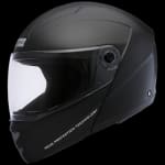 Buy FLIP UP FULL FACE HELMET NINJA ELITE MATT BLACK WITH CARBON CENTER STRIP (570MM) STUDDS on 0 % discount