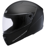Buy FLIP UP FULL FACE HELMET NINJA ELITE MATT BLACK WITH CARBON CENTER STRIP STUDDS on 0 % discount