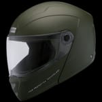 Buy FLIP UP FULL FACE HELMET NINJA ELITE SUPER MILITARY GREEN (560MM) STUDDS on 0 % discount