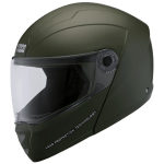 Buy FLIP UP FULL FACE HELMET NINJA ELITE SUPER MILITARY GREEN STUDDS on 0 % discount