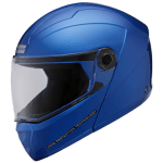 Buy FLIP UP FULL FACE HELMET NINJA ELITE SUPER FLAME BLUE STUDDS on 0 % discount