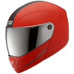 Buy FLIP UP FULL FACE HELMET NINJA ELITE WITH MIRROR VISOR RED STUDDS on 0 % discount