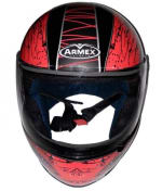 Buy Armex Red ISI Certified Full Face Helmet on 0 % discount