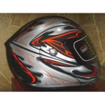 Buy Cross full face Helmet-Hunk Silver/Red on 0 % discount