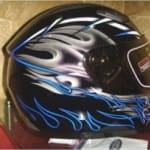 Buy Cross full face Helmet-Zebra Black/Blue on 0 % discount