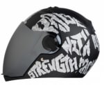 Buy FULL FACE HELMET  SBA-2 STRENGTH MATT BLACK WITH WHITE (580MM) STEELBIRD AIR on 0 % discount