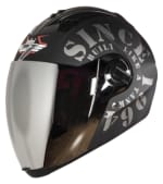 Buy FULL FACE HELMET  SBA-2 TANK MAT BLACK WITH GREY SILVER VISOR (580MM) STEELBIRD AIR on 0 % discount
