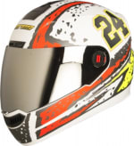 Buy FULL FACE HELMET AIR RAGE MAT WHITE WITH RED AND YELLOW (580MM)  STEELBIRD on 32.00 % discount