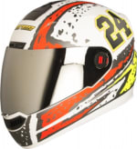 Buy FULL FACE HELMET AIR RAGE MAT WHITE WITH RED AND YELLOW (580MM)  STEELBIRD on 0 % discount