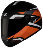 Buy FULL FACE HELMET SB-39 ROX HEX MAT BLACK WITH ORANGE (600MM) STEELBIRD on 0 % discount