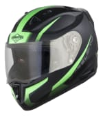 Buy FULL FACE HELMET  SA-1 WHIF MAT BLACK WITH GREEN  HIGN on 0 % discount