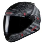 Buy FULL FACE HELMET  SBH-11 VISION ZEBRA BLACK WITH GREY  HIGN on 0 % discount