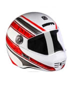 Buy STEELBIRD F.F.H SB-1 FULL FACE (sTEEL WHITE WITH RED STICKER) (60 CM) on 0 % discount