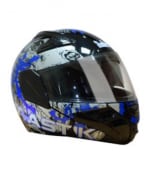 Buy STEELBIRD-MODULAR HELMET-SB-34 ZORRO MASTIK FULL FACE (BLACK WITH BLUE) (60 CM) on 0 % discount