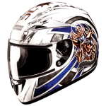 Buy FULL FACE HELMET SCORPION D1 DECOR D1 WHITE N1 STUDDS on 0 % discount