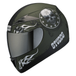 Buy FULL FACE HELMET SCORPION D3 DECOR WITH MIRROR VISOR D3 MILITARY GREEN STUDDS on 0 % discount