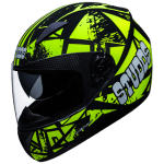 Buy FULL FACE HELMET SHIFTER D4 DECOR D4 MATT BLACK N5 YELLOW STUDDS on 0 % discount