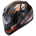Buy FULL FACE HELMET SHIFTER D5 DECOR ORANGE N10 STUDDS on 0 % discount