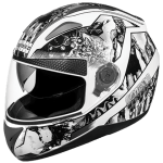 Buy FULL FACE HELMET SHIFTER D7 DECOR WHITE N4 STUDDS on 0 % discount