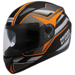 Buy FULL FACE HELMET SHIFTER D8 DECOR MATT ORANGE N10 STUDDS on 0 % discount