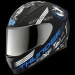 Buy FULL FACE HELMET THUNDER D2 DECOR MATT BLACK N1  (600MM) STUDDS on 0 % discount