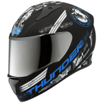 Buy FULL FACE HELMET THUNDER D2 DECOR MATT BLACK N1  STUDDS on 0 % discount