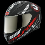 Buy FULL FACE HELMET THUNDER D2 DECOR MATT BLACK N2  (600MM) STUDDS on 0 % discount