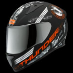 Buy FULL FACE HELMET THUNDER D2 DECOR MATT BLACK N10  (600MM) STUDDS on 0 % discount