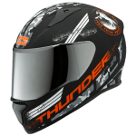 Buy FULL FACE HELMET THUNDER D2 DECOR MATT BLACK N10  STUDDS on 0 % discount