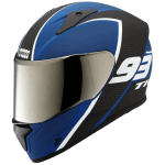 Buy FULL FACE HELMET THUNDER D3 DECOR MATT BLUE N6 STUDDS on 0 % discount
