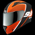 Buy FULL FACE HELMET THUNDER D3 DECOR MATT ORANGE N6 (580MM) STUDDS on 0 % discount